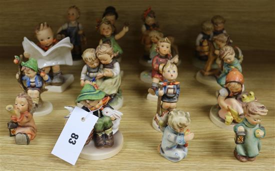 A collection of Goebels figurines and others